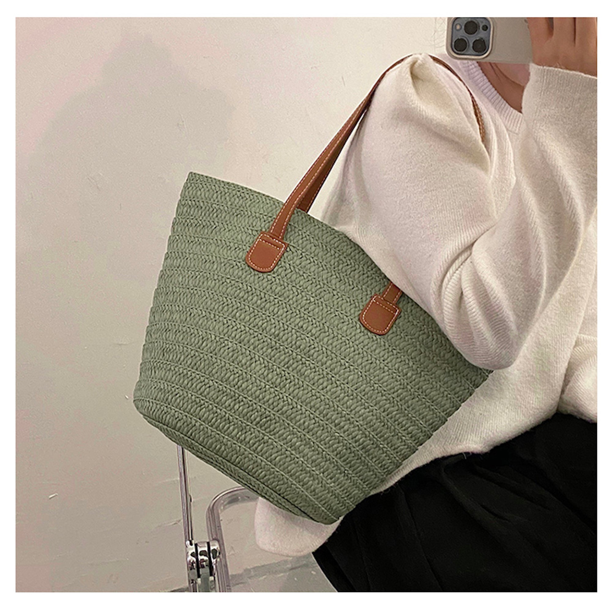 Summer Basket Tote Bag