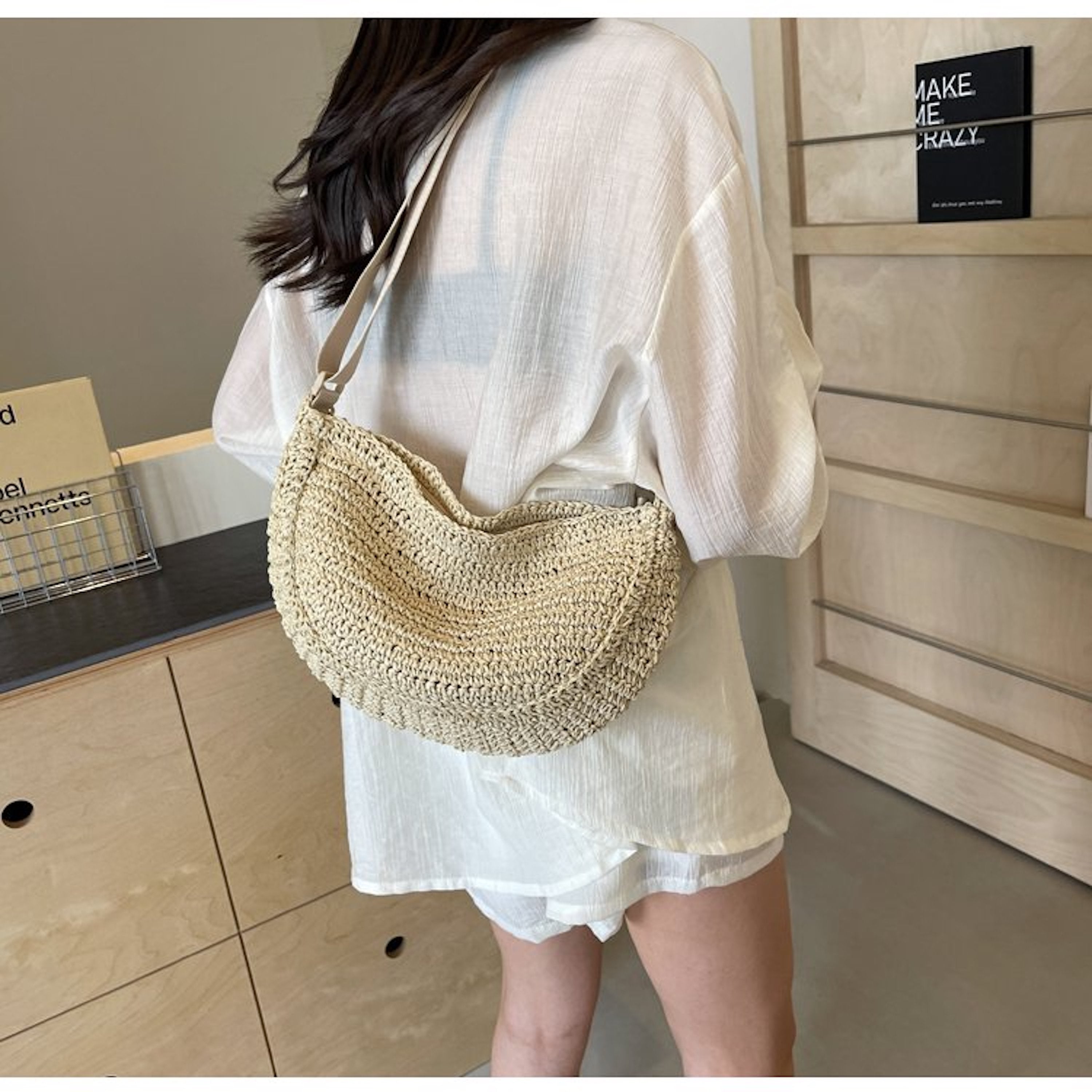 Straw Woven Crossbody Bag