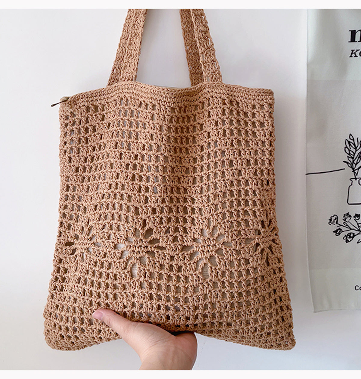 Elena Handbags Artsy Cotton Knitted Shoulder Bag