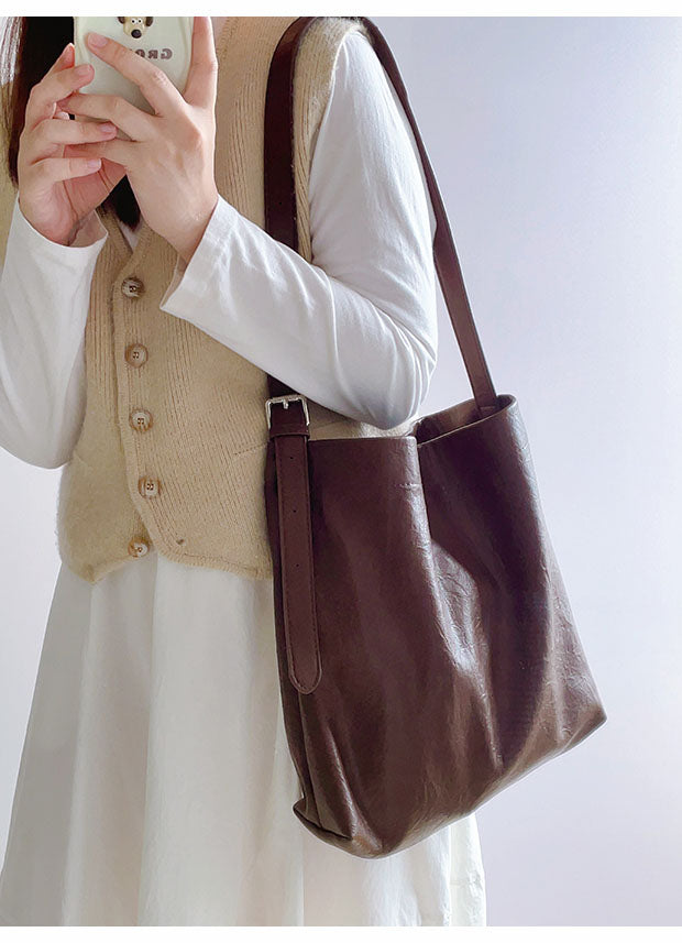 Simple Leather Tote Bag