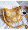 Elena Handbags Handmade Crochet Floral Square Shoulder Bag