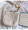 Elena Handbags Crochet Cotton Bucket Shoulder Bag
