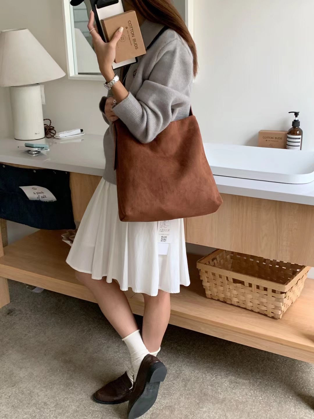 Soft Suede Shoulder Bag