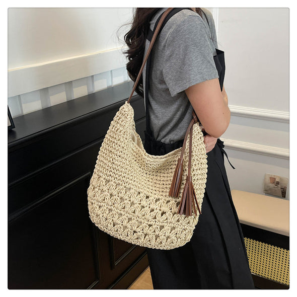Elena Handbags Straw Woven Tote