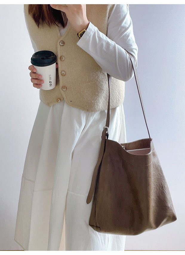 Simple Leather Tote Bag