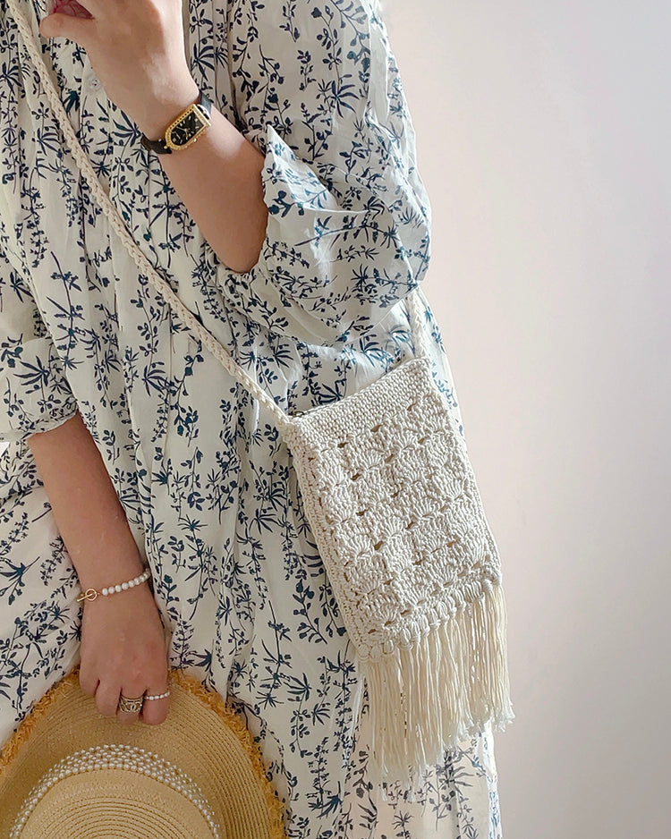 Handmade Bohemian Tassel Beach Small Bag