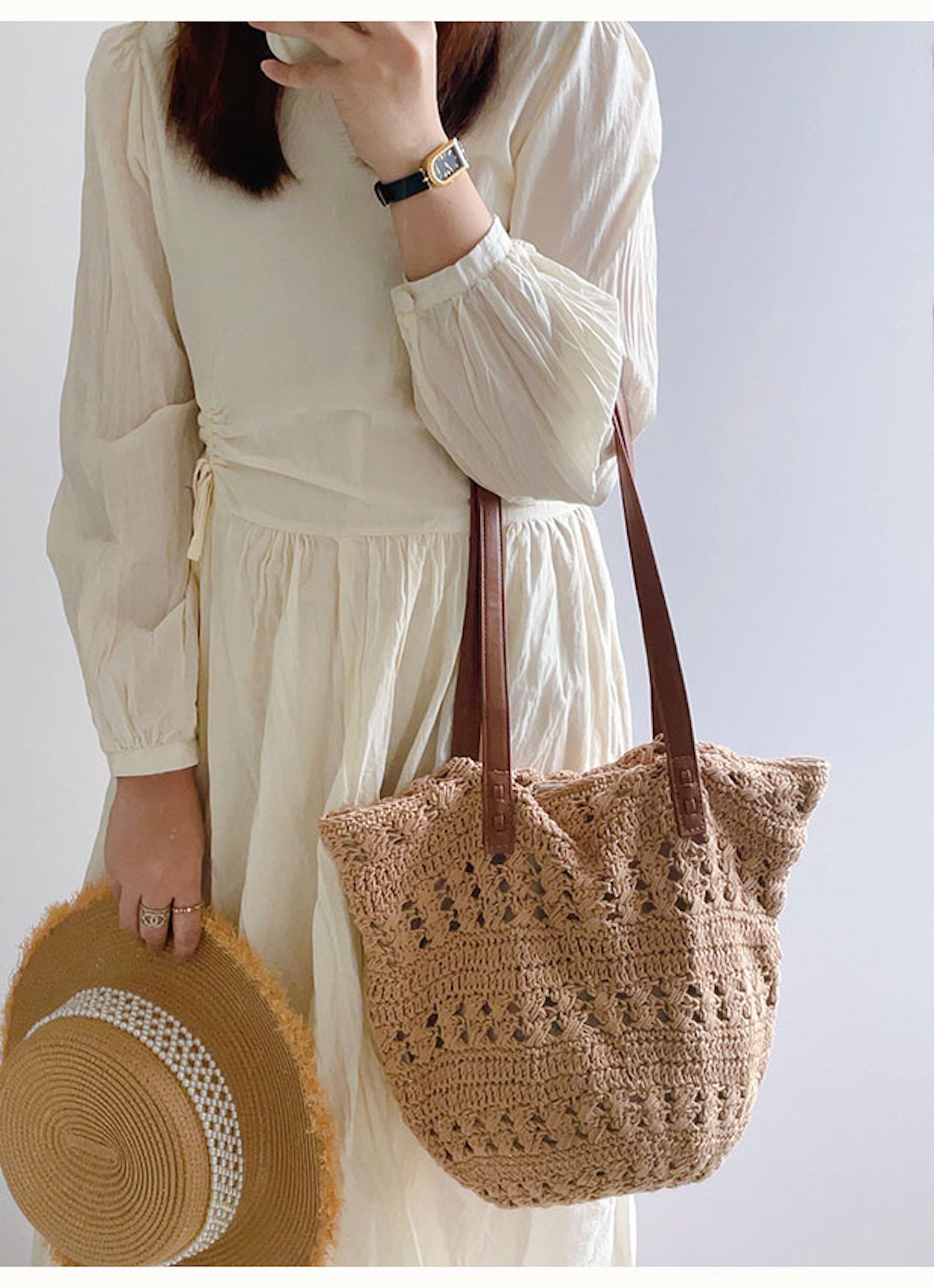 Retro Cotton Knitted Shoulder Bag