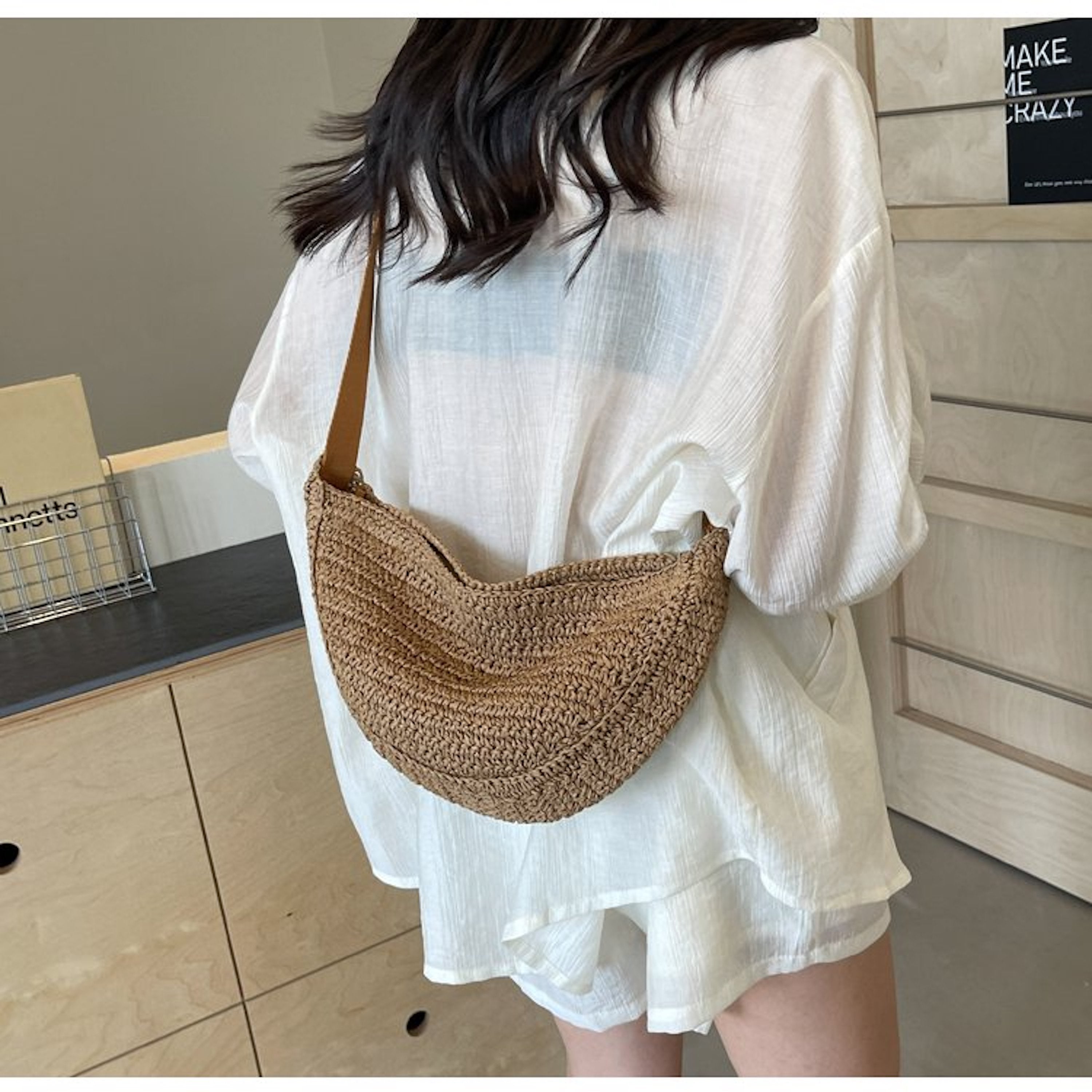 Straw Woven Crossbody Bag