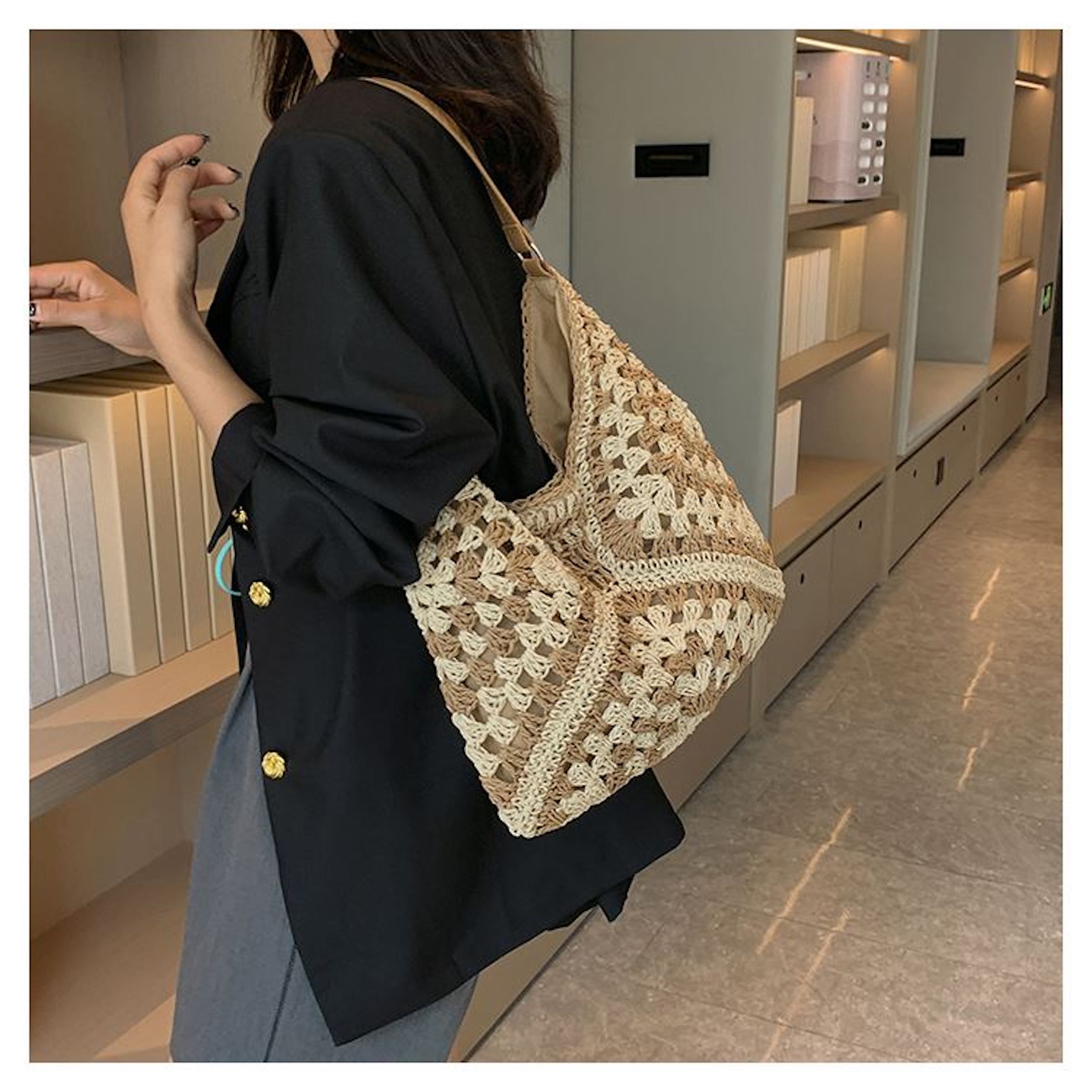 Straw Woven Fashion Shoulder Bag