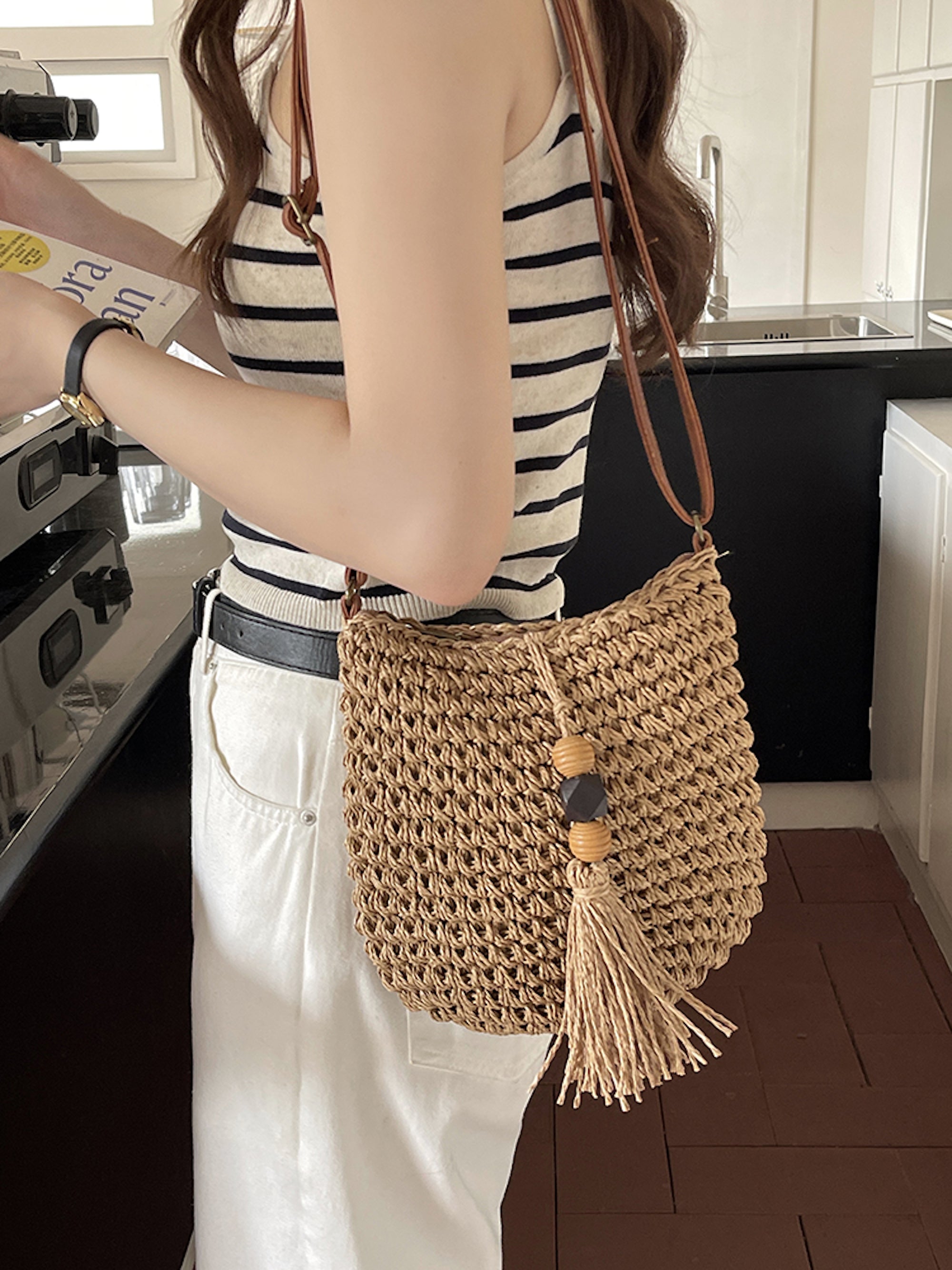 Straw Woven Crossbody Bag