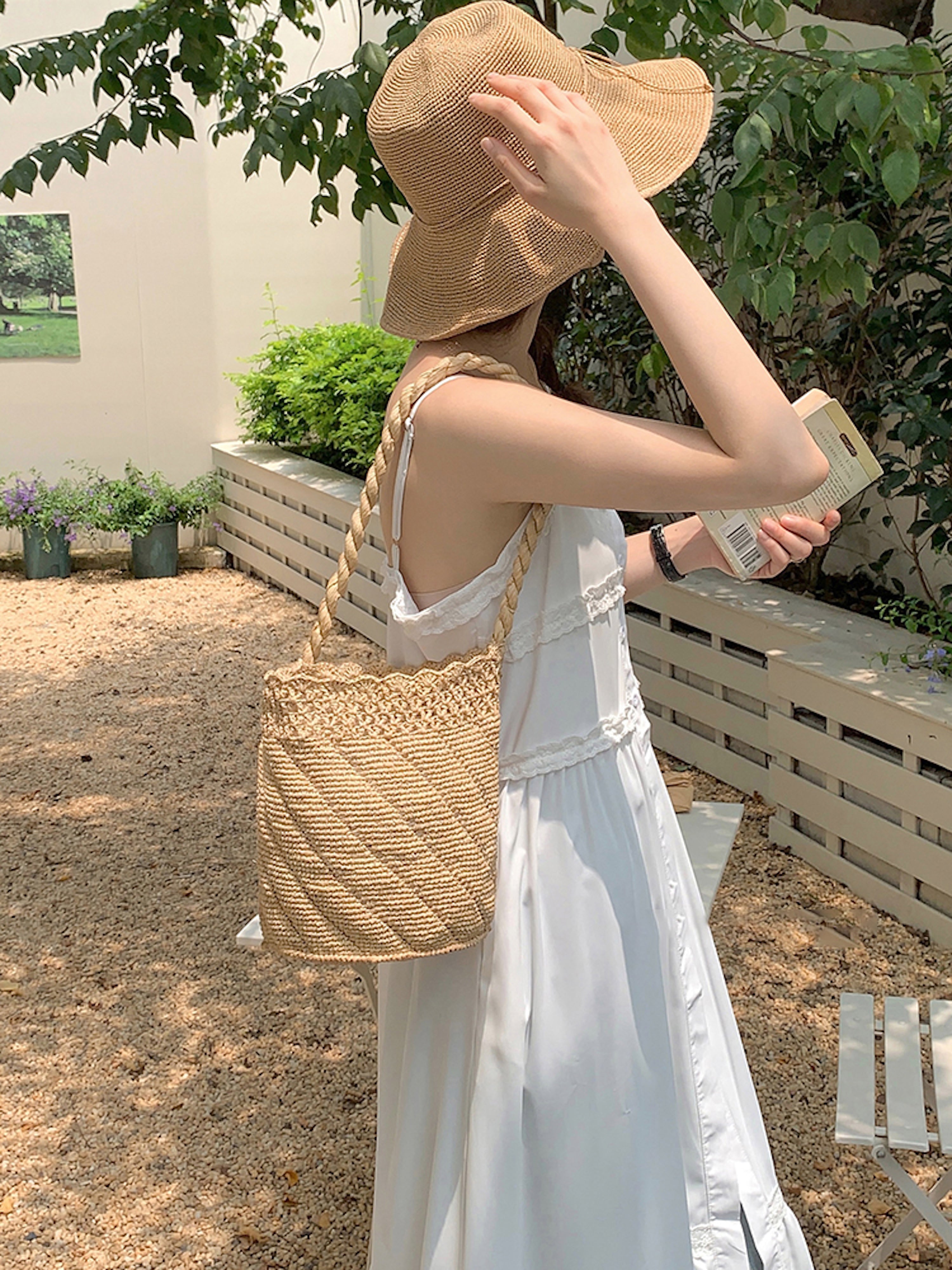 Summer Fashion Raffia Basket Bag