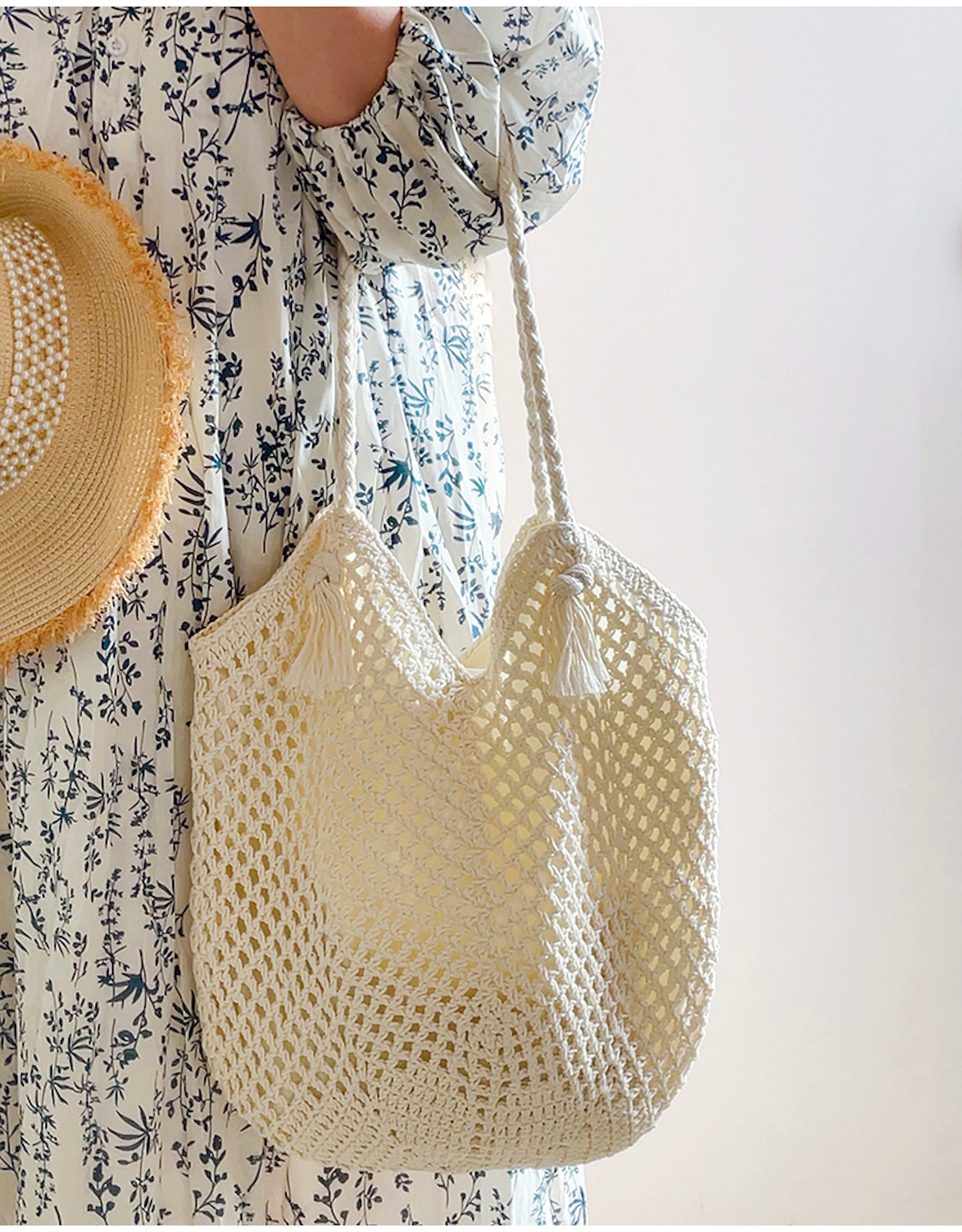 Handmade Crochet Retro Style Tote Bag