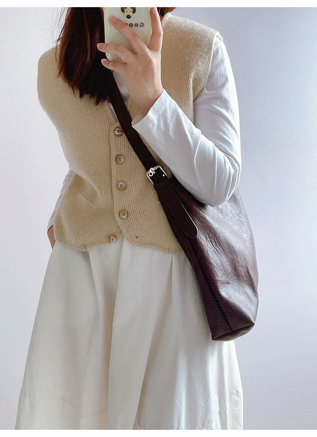 Simple Leather Tote Bag