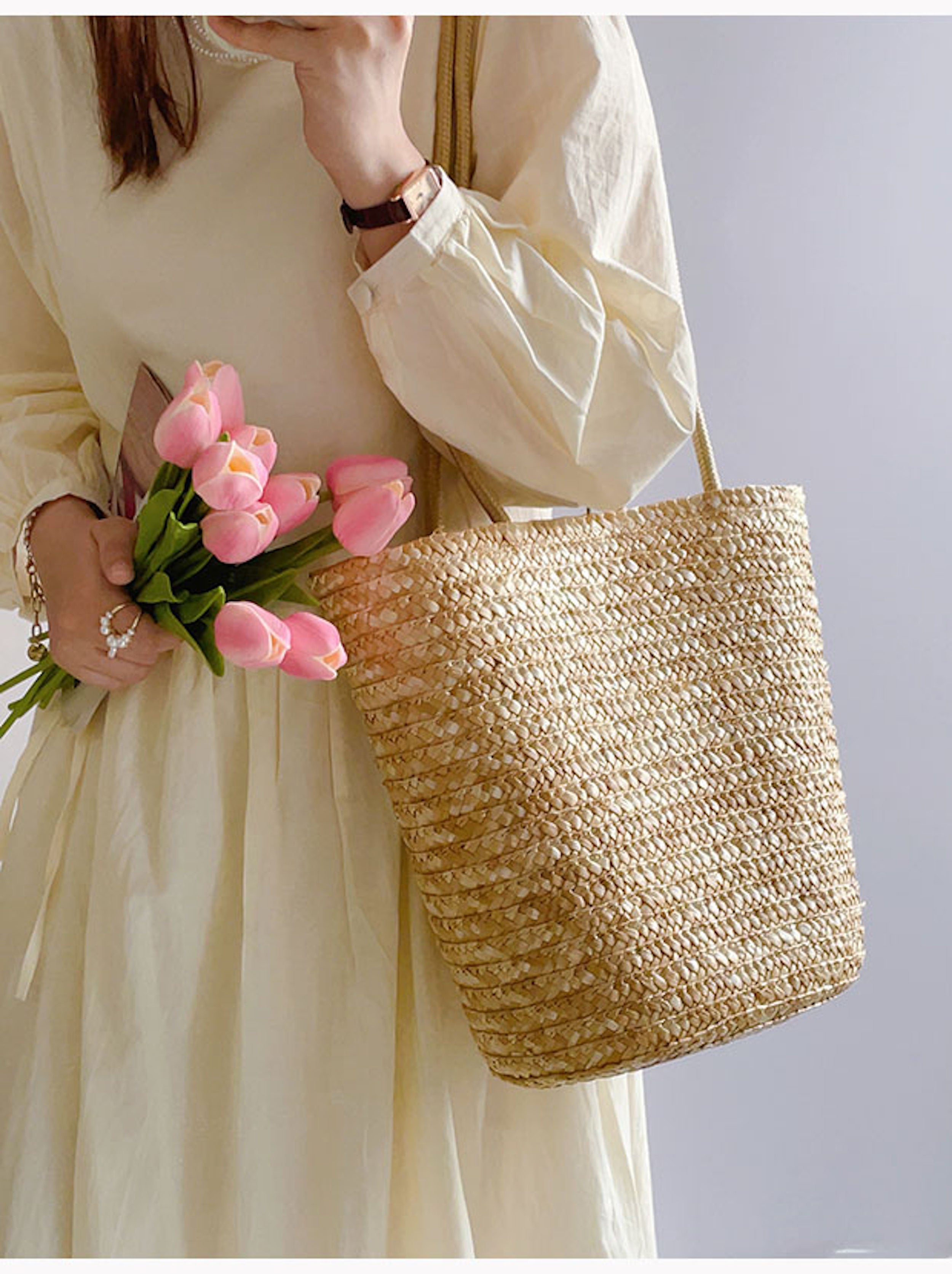 Straw Basket Summer Tote