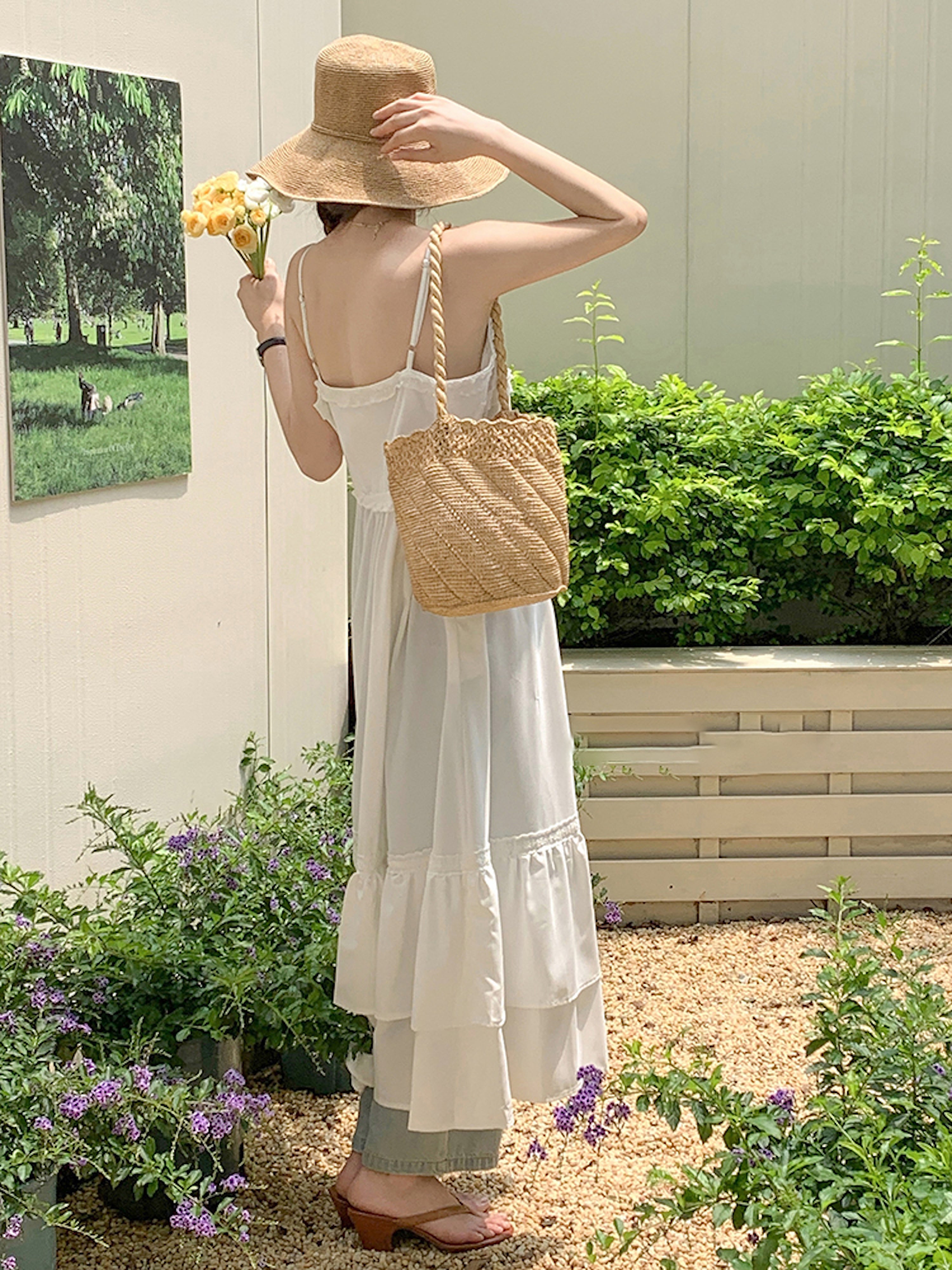 Summer Fashion Raffia Basket Bag