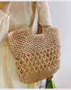 Elena Handbags Large Straw Woven Fashion Tote Bag