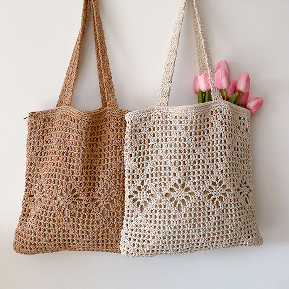 Elena Handbags Artsy Cotton Knitted Shoulder Bag