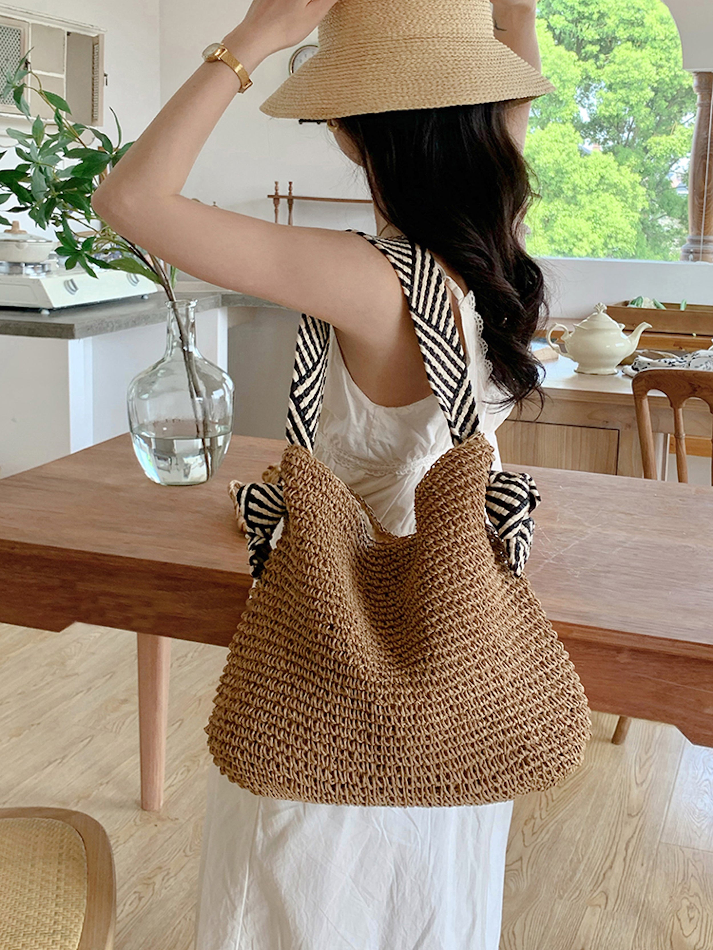 Fashion Straw Shoulder Bag