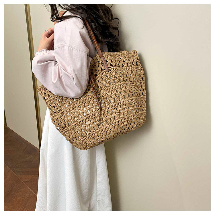 Beach Straw Woven Tote Bag