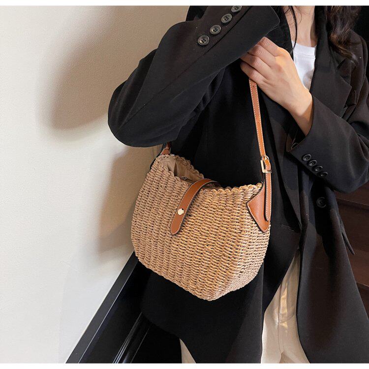 Straw Woven Crossbody Bag