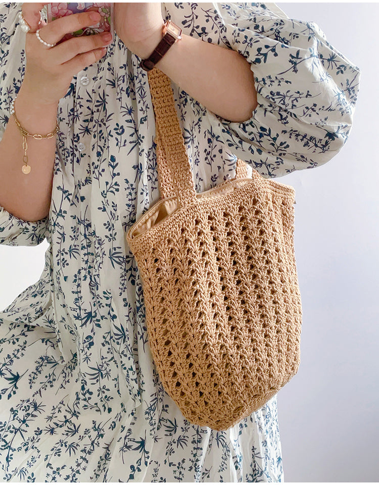 Handmade Crochet Retro Style Tote Bag