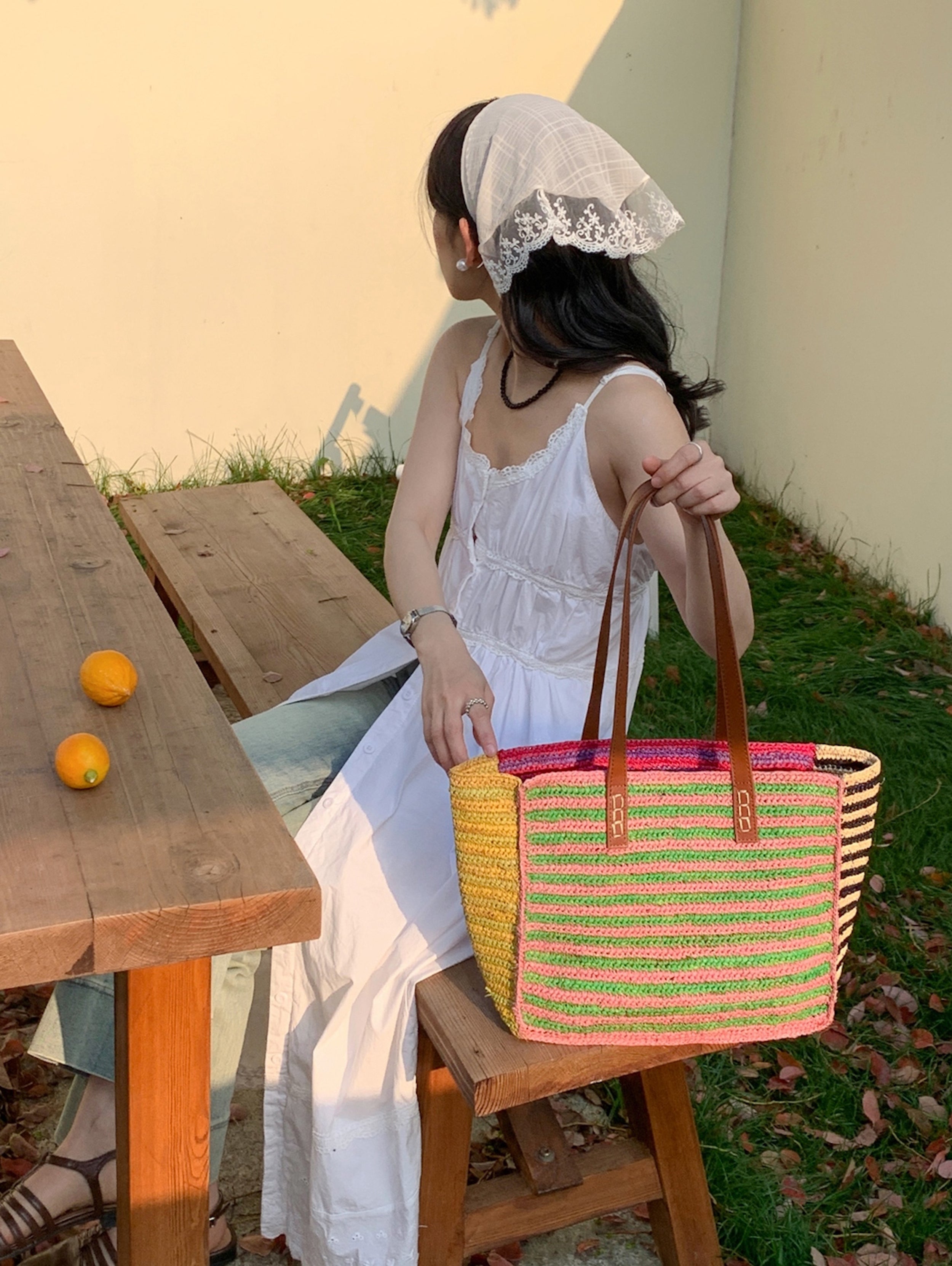 Soft Raffia Summer Beach Straw Shoulder Bag