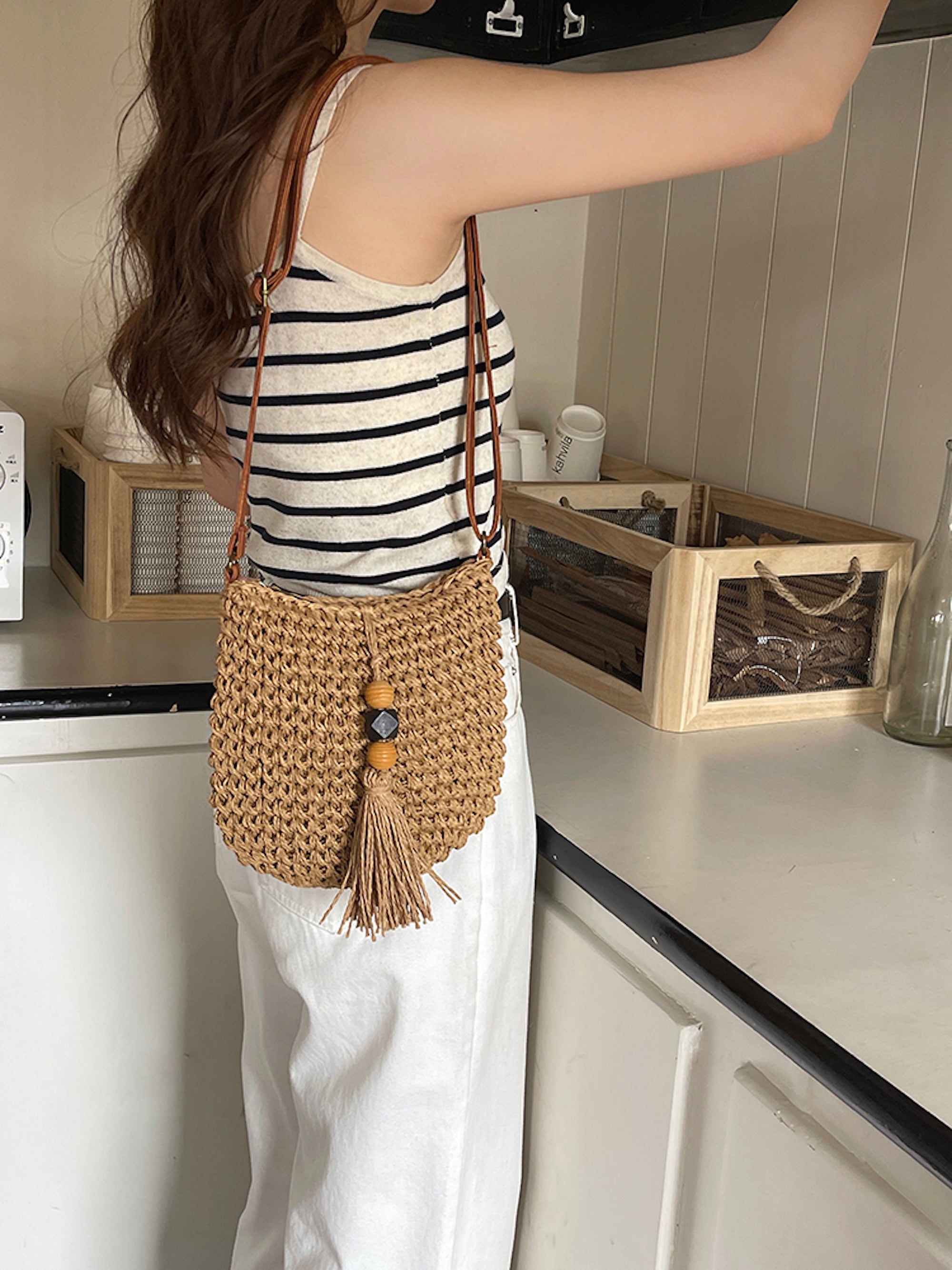 Straw Woven Crossbody Bag