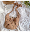 Elena Handbags Crochet Cotton Bucket Shoulder Bag