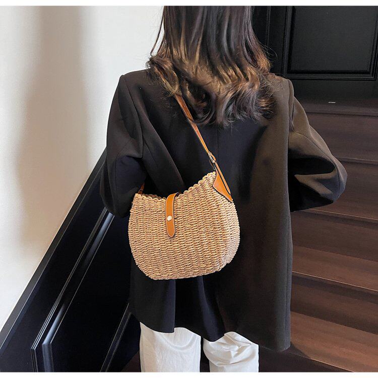 Straw Woven Crossbody Bag