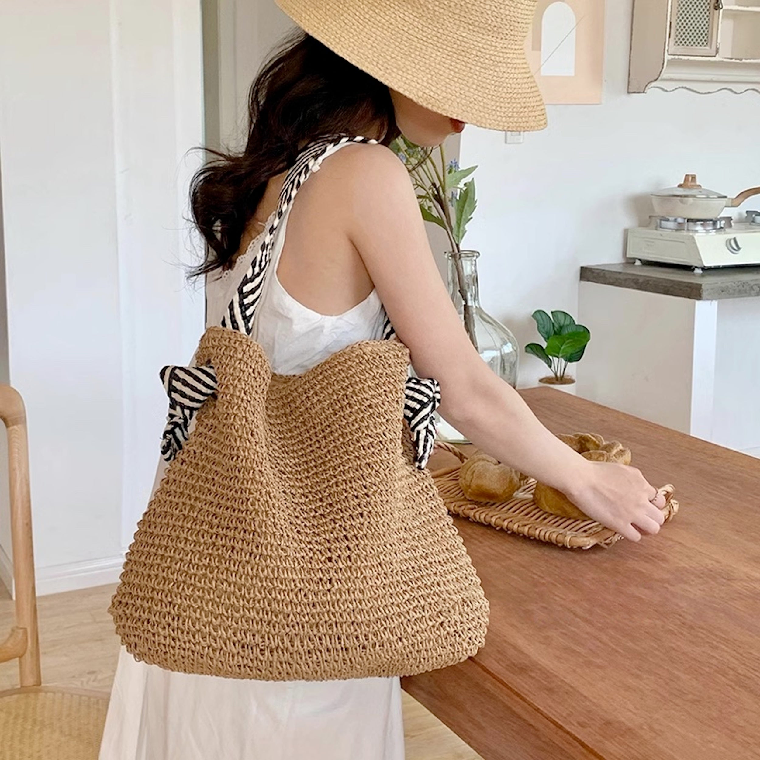 Fashion Straw Shoulder Bag