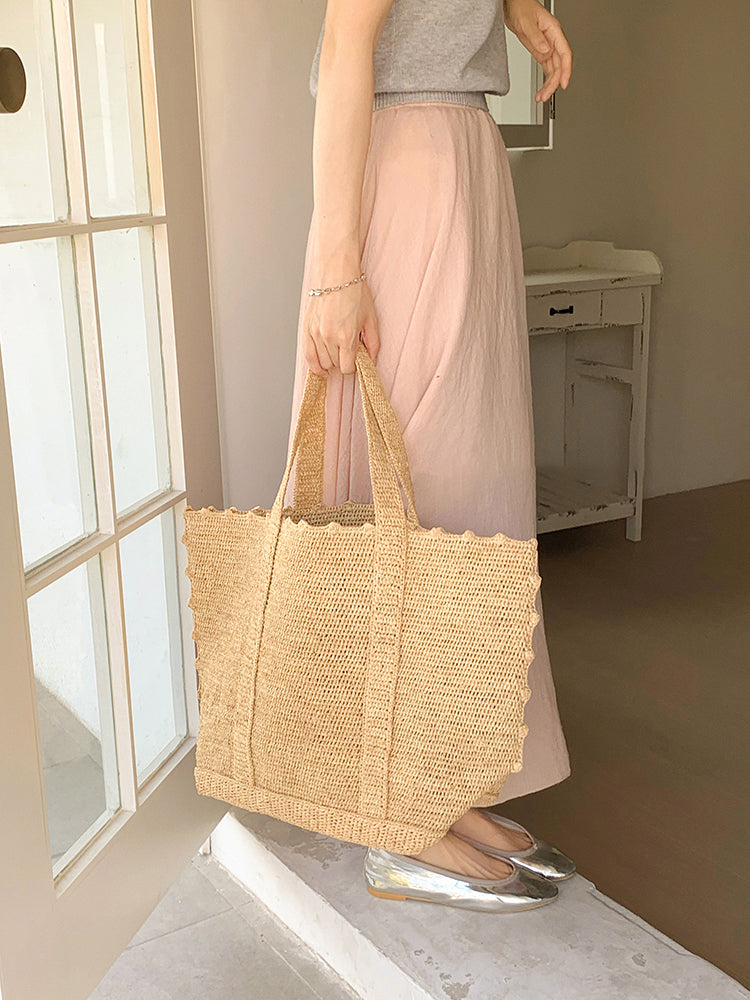 Soft Raffia Woven Summer Straw Shoulder Bag