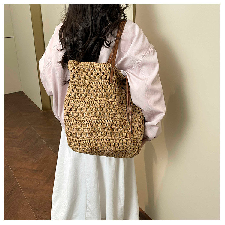 Beach Straw Woven Tote Bag