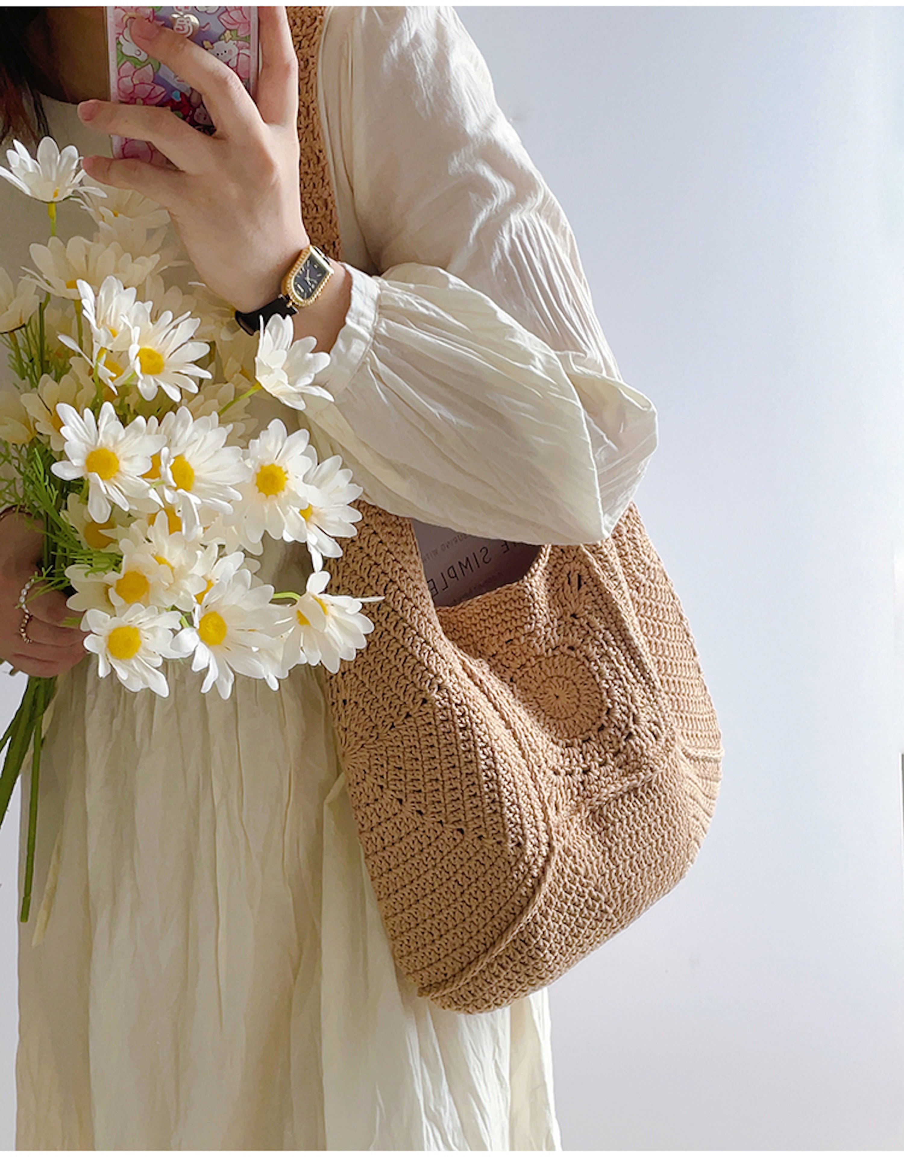 Boho Crochet Shoulder Bag