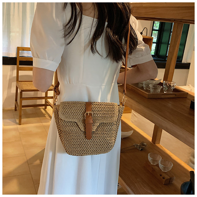 Straw Woven Crossbody Bag