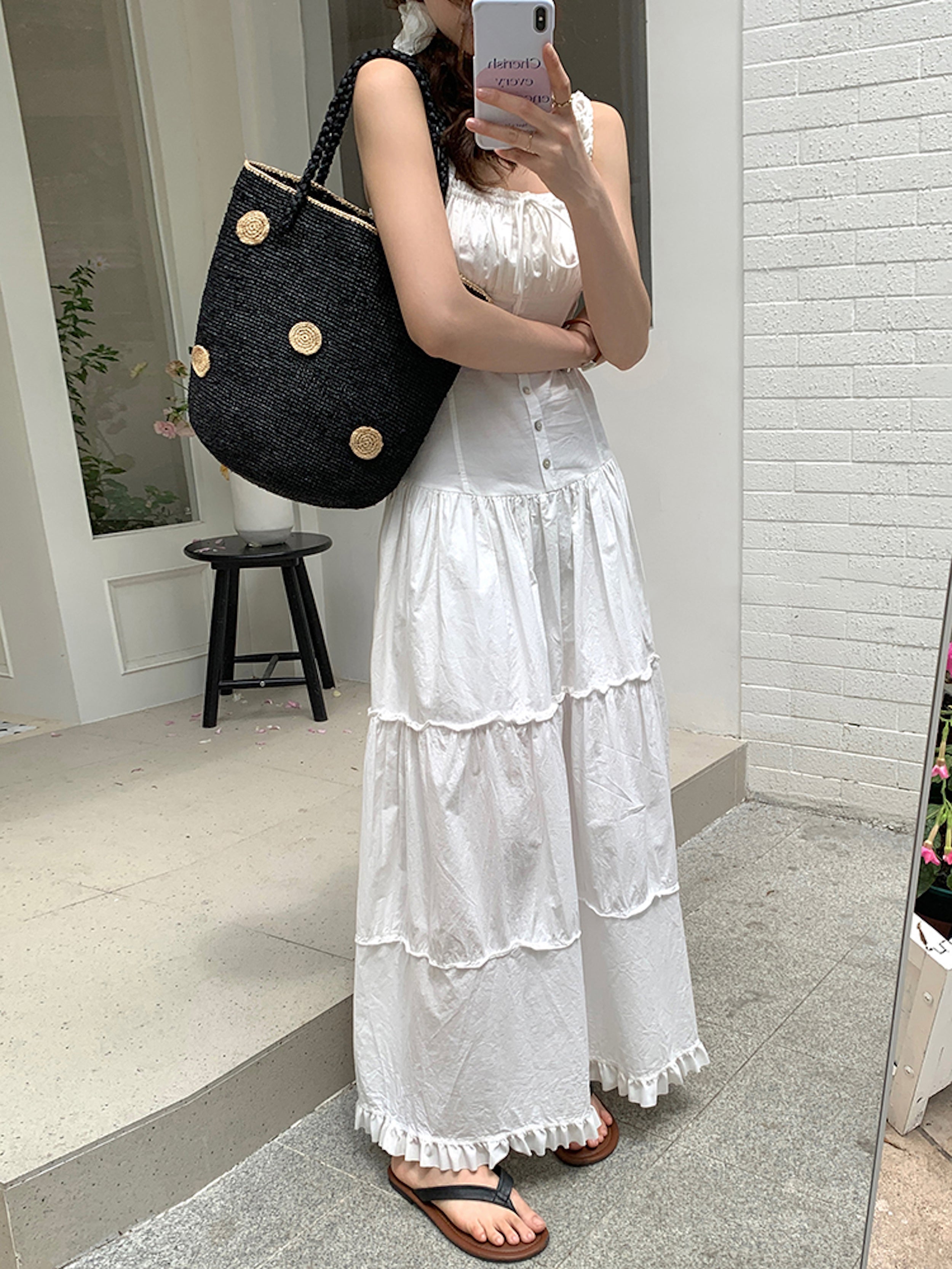 Polka Dot Design Raffia Woven Summer Straw Tote