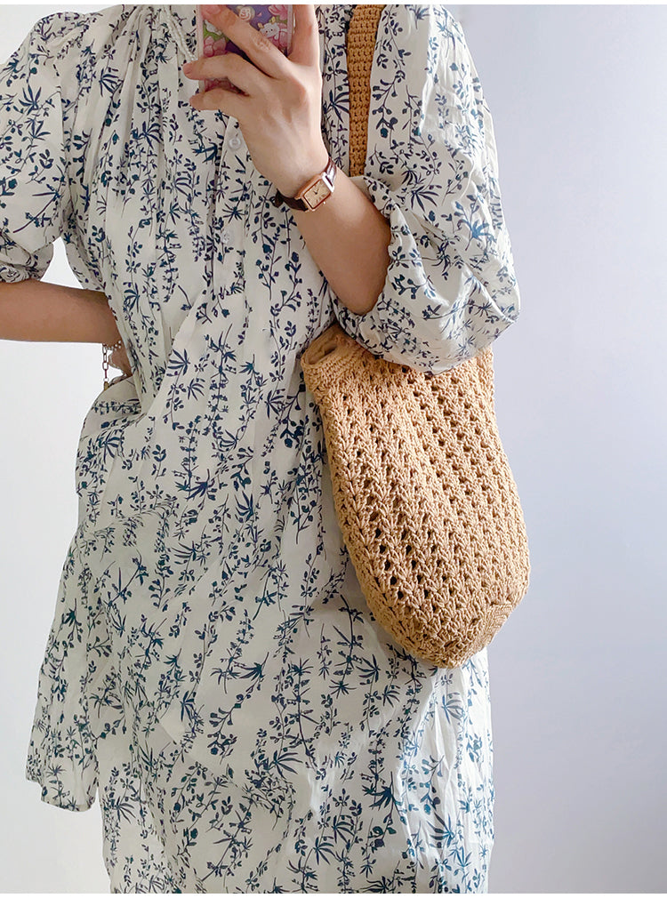 Handmade Crochet Retro Style Tote Bag