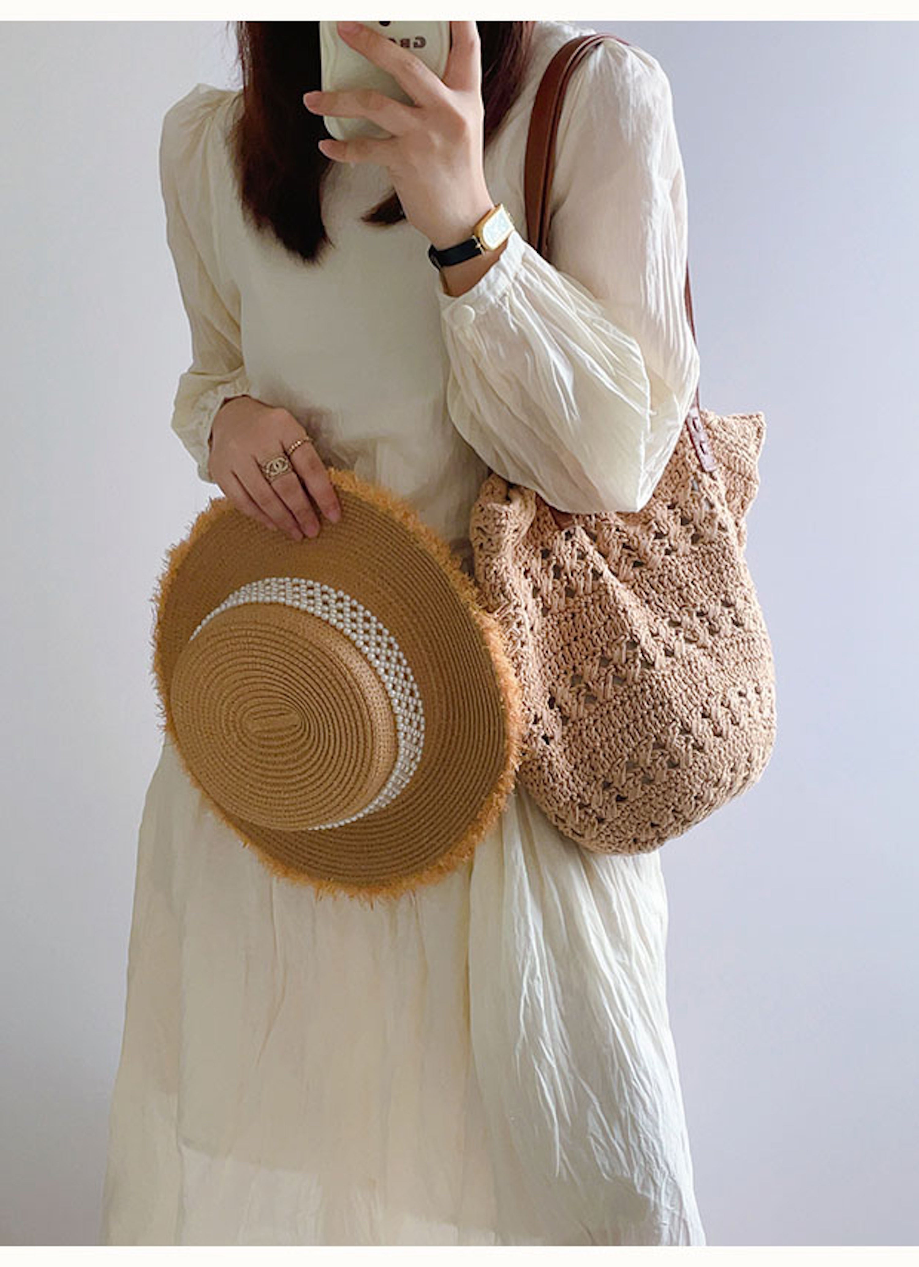 Retro Cotton Knitted Shoulder Bag