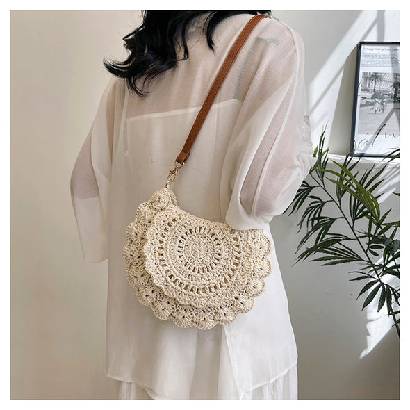 Elena Handbags Boho Crochet Crossbody Bag