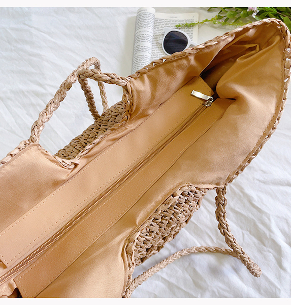 Large Straw Woven Fashion Tote Bag