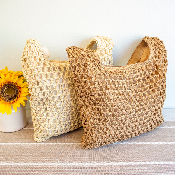 Elena Handbags Straw Woven Tote