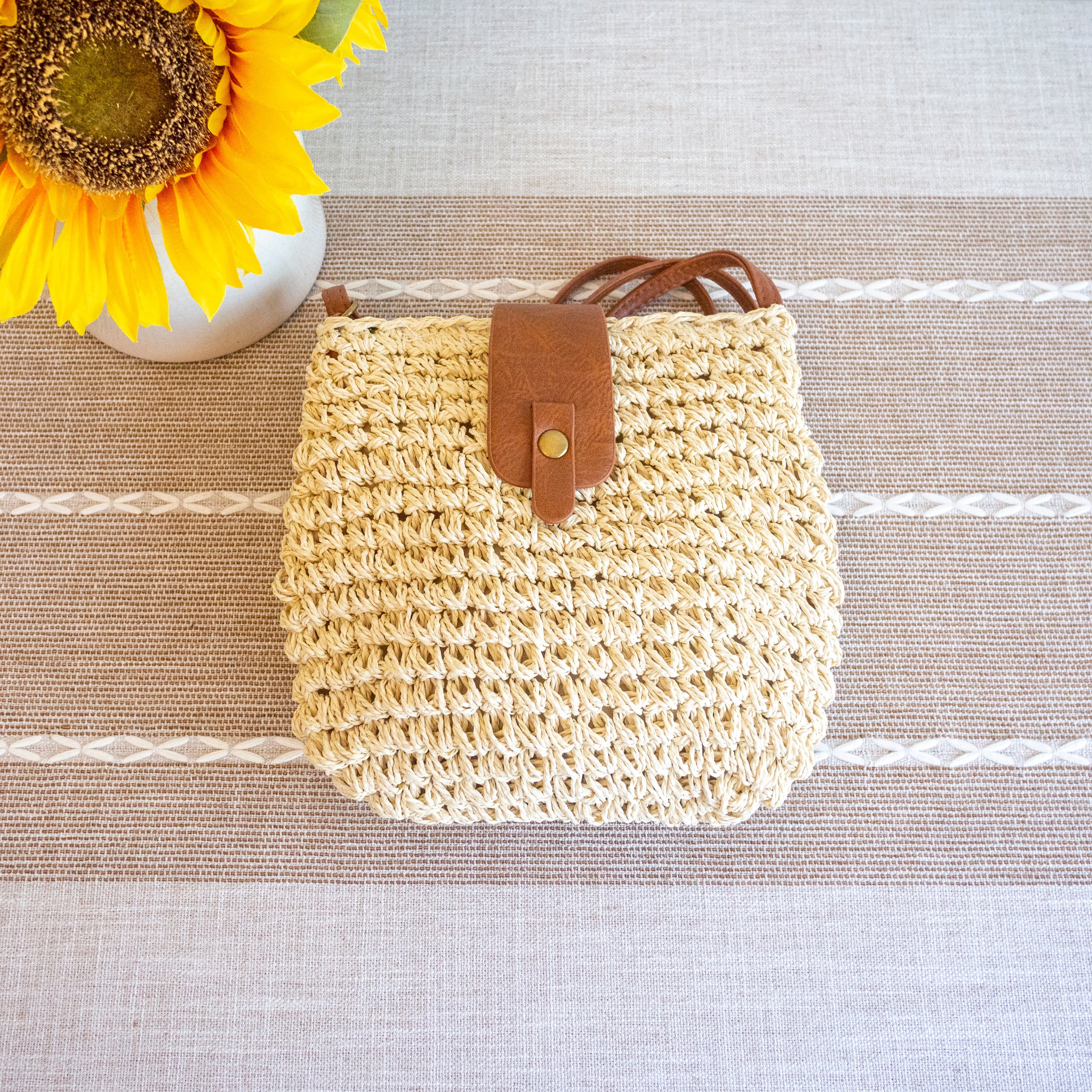 Straw Woven Crossbody Bag