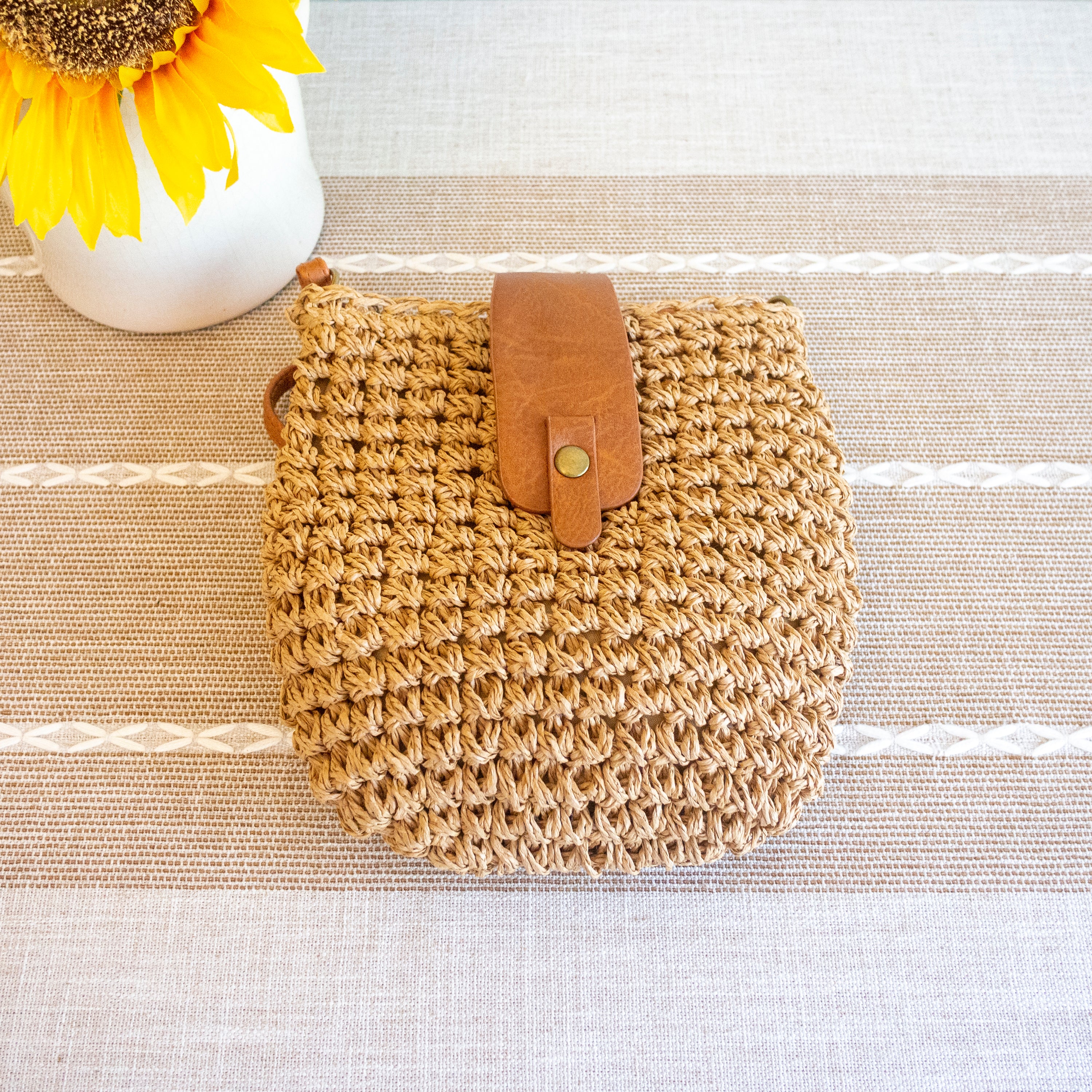 Straw Woven Crossbody Bag