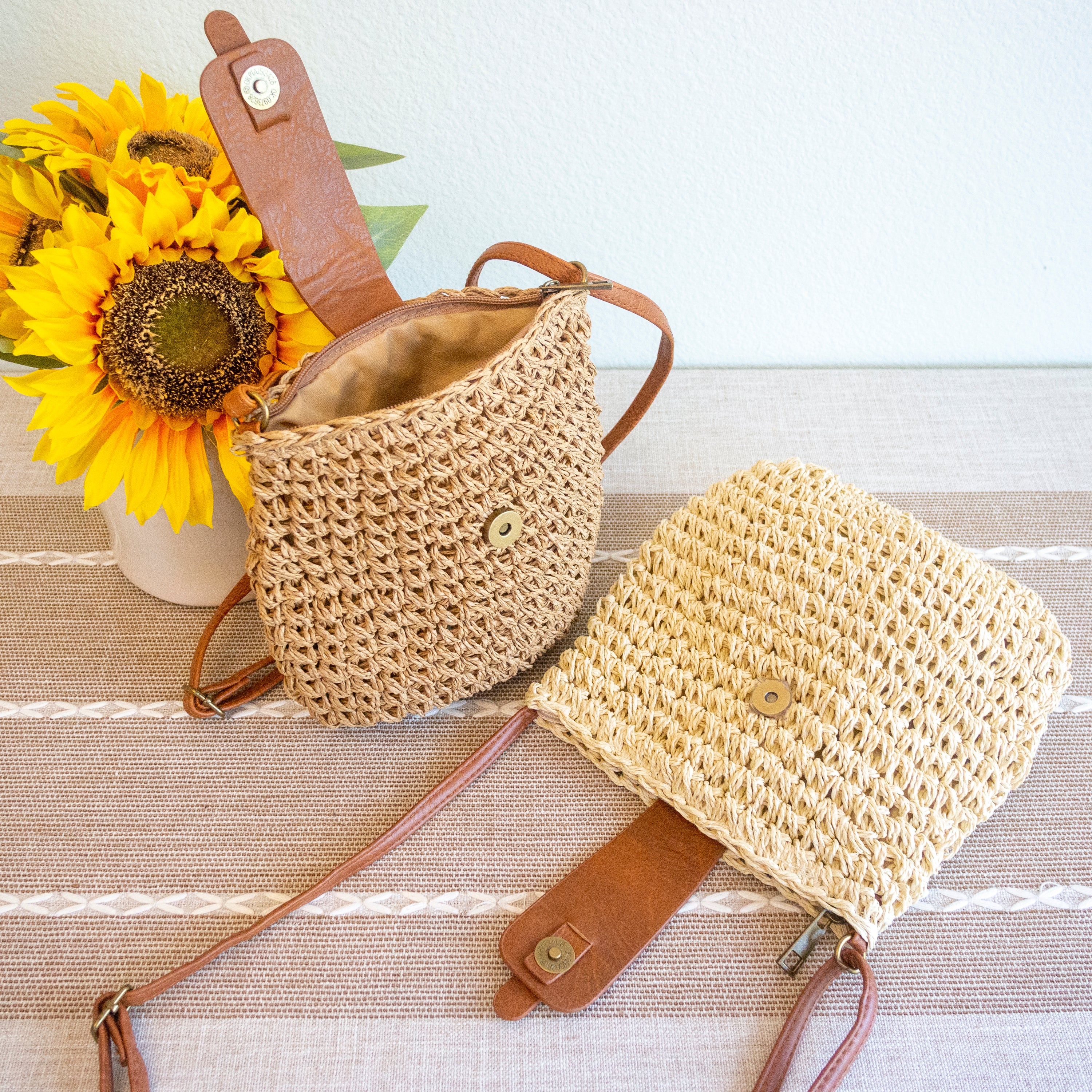 Straw Woven Crossbody Bag