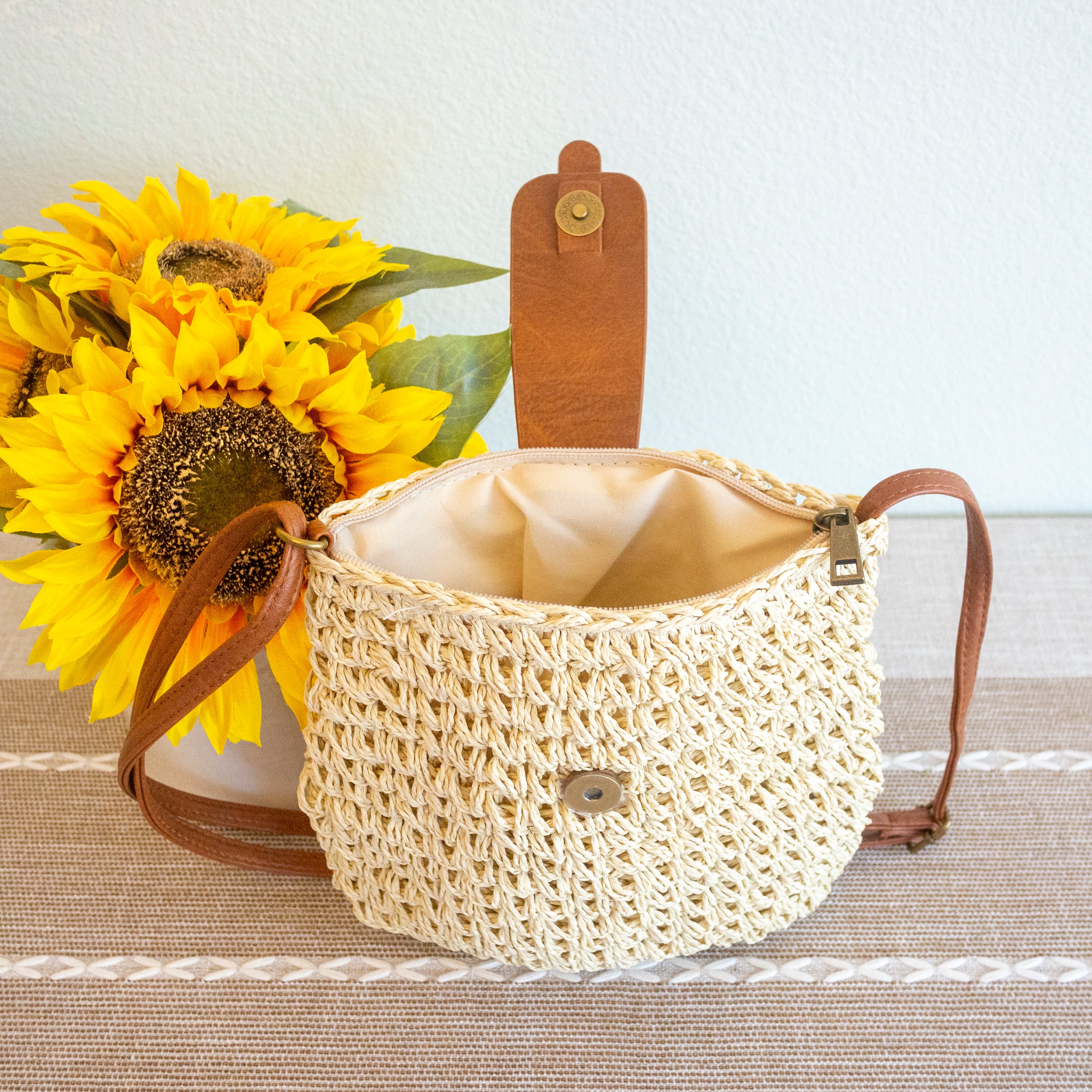 Straw Woven Crossbody Bag