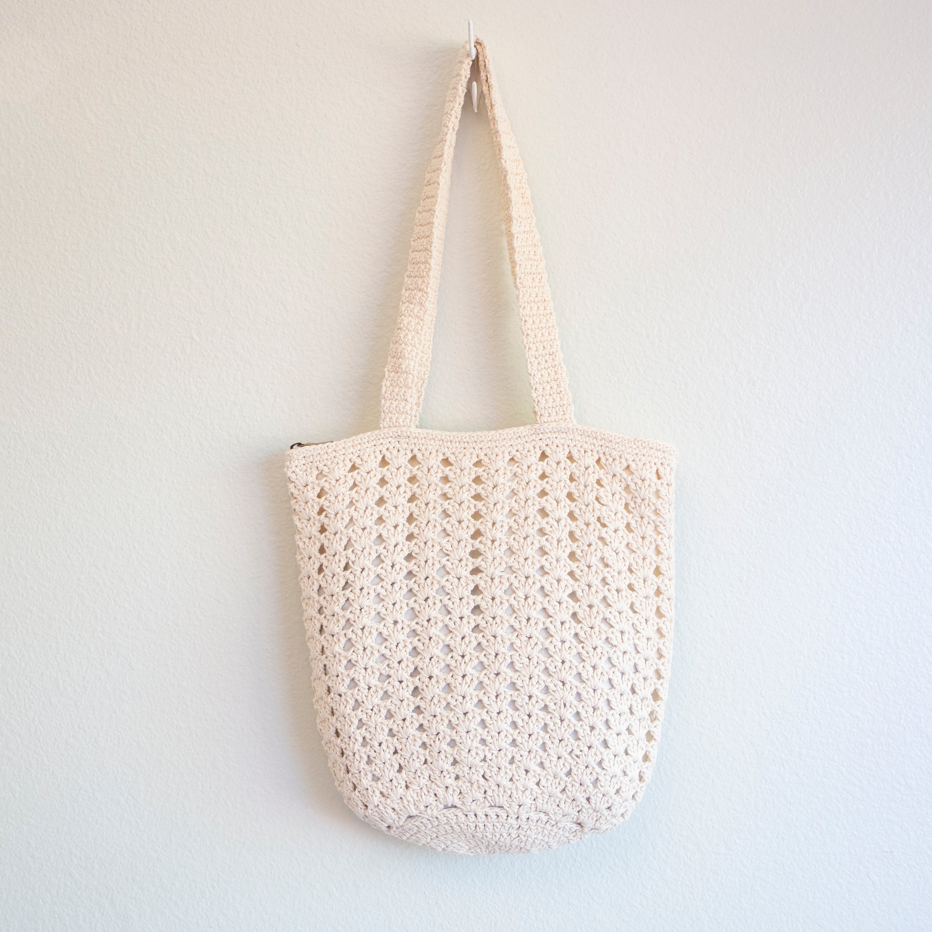 Handmade Crochet Retro Style Tote Bag