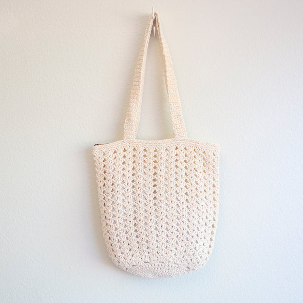 Elena Handbags Handmade Crochet Retro Style Tote Bag