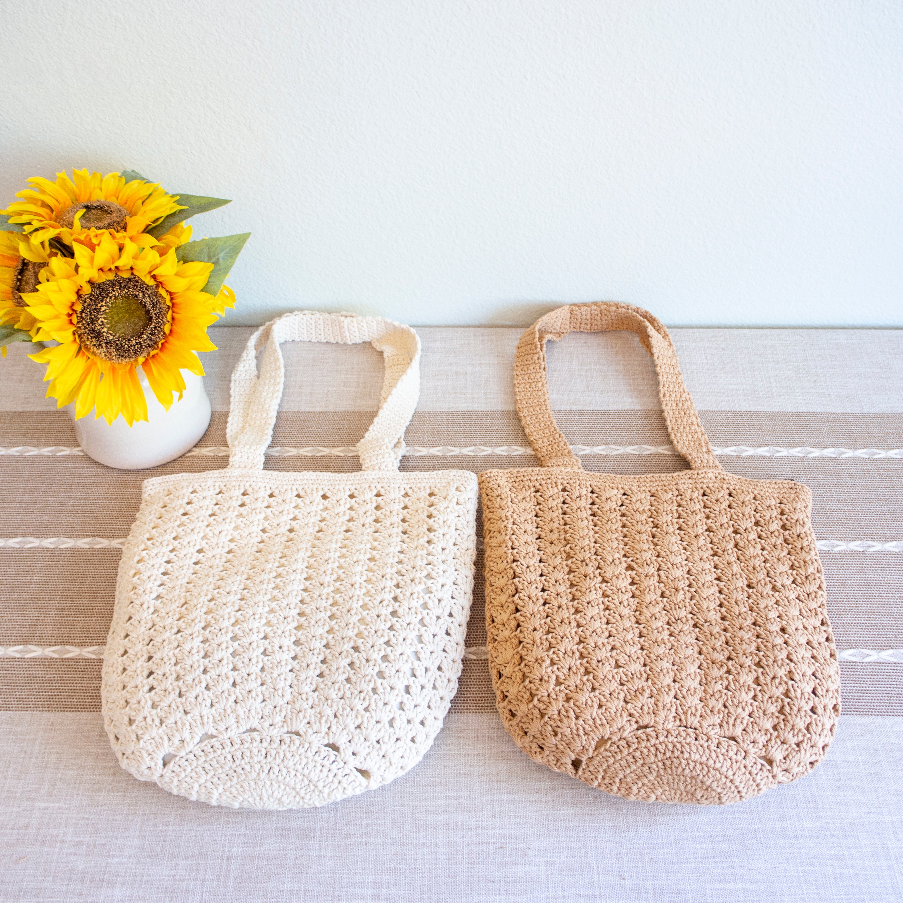 Handmade Crochet Retro Style Tote Bag