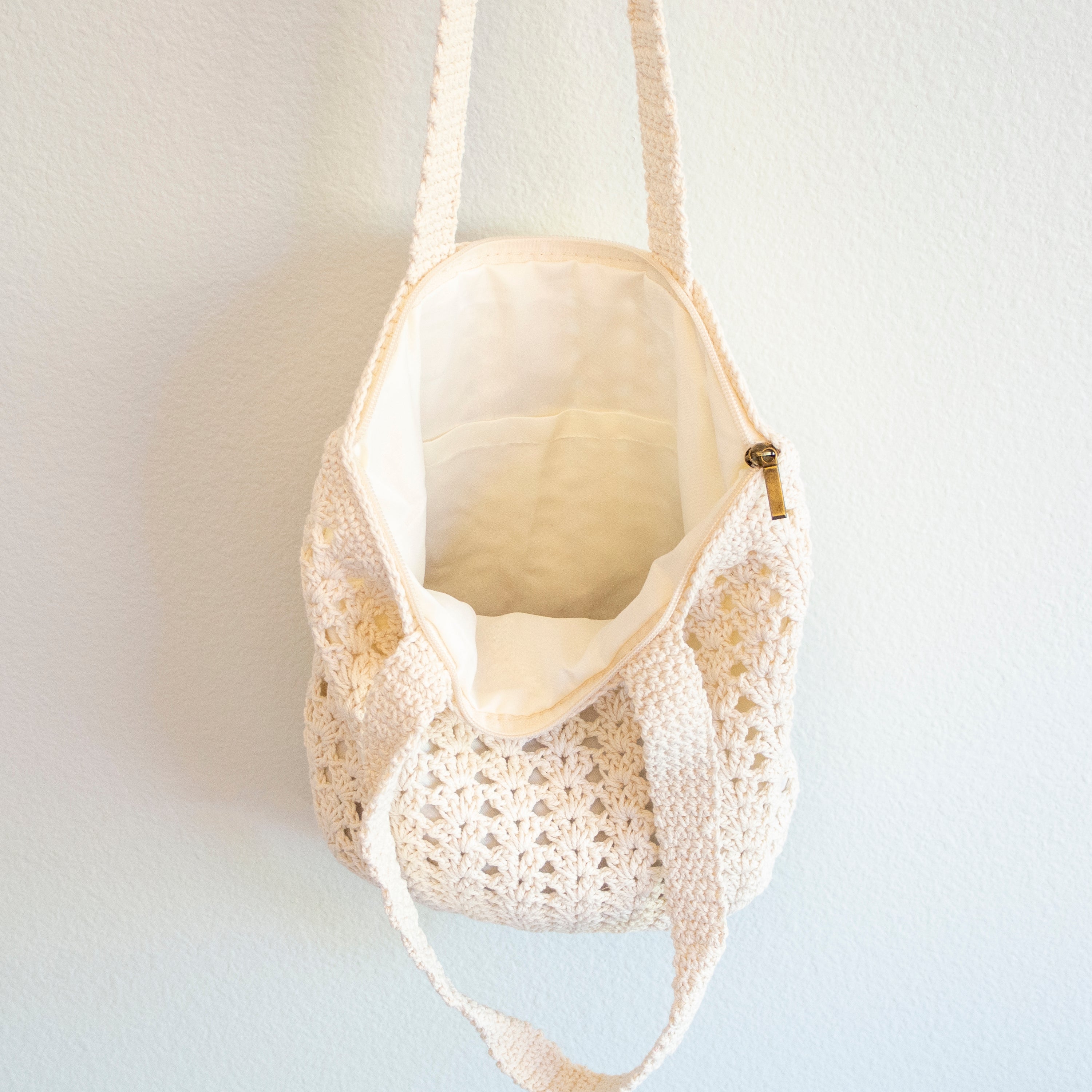 Handmade Crochet Retro Style Tote Bag