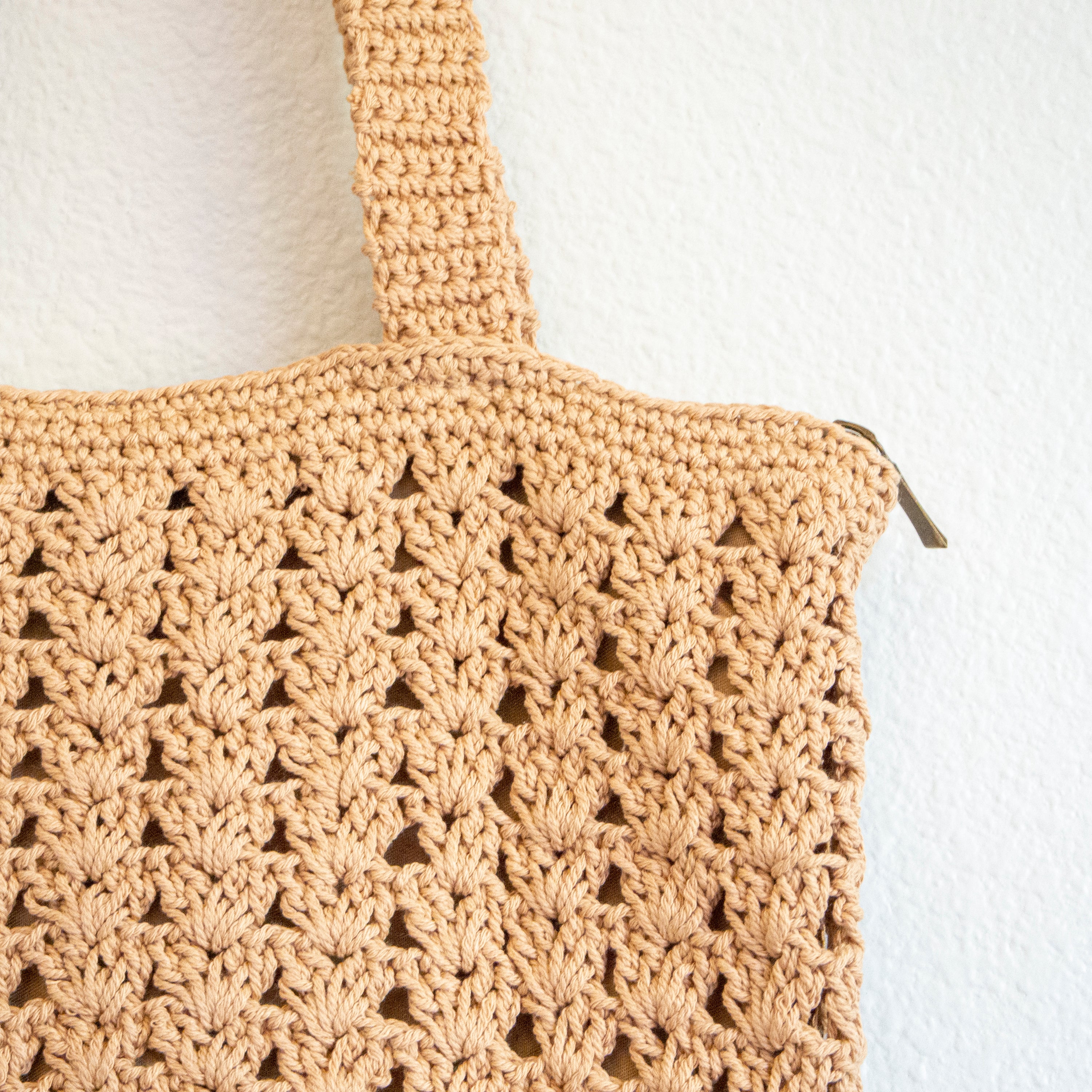 Handmade Crochet Retro Style Tote Bag