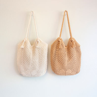 Elena Handbags Handmade Crochet Retro Style Tote Bag